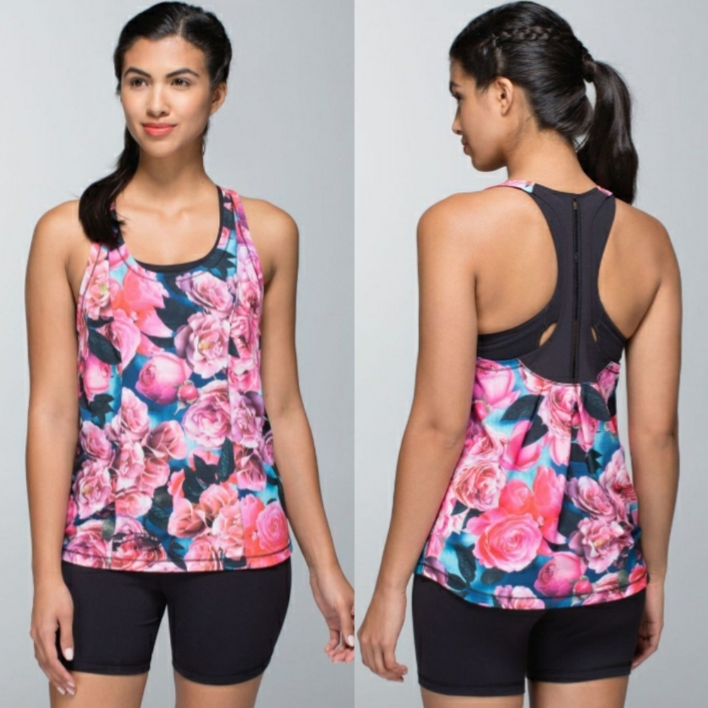 Lululemon Lightened Up Secret Garden Floral Tank Top